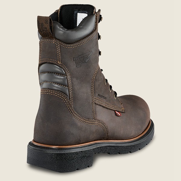 Red Wing Work Boots Dark Brown - Mens Dynaforce® - 8-inch Insulated Waterproof Soft Toe - 7241-WROJS